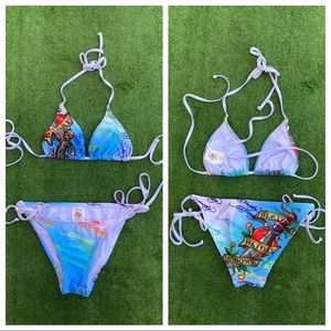 Ed Hardy Swimsuit Two Piece Size XS Fits Small ☀️
